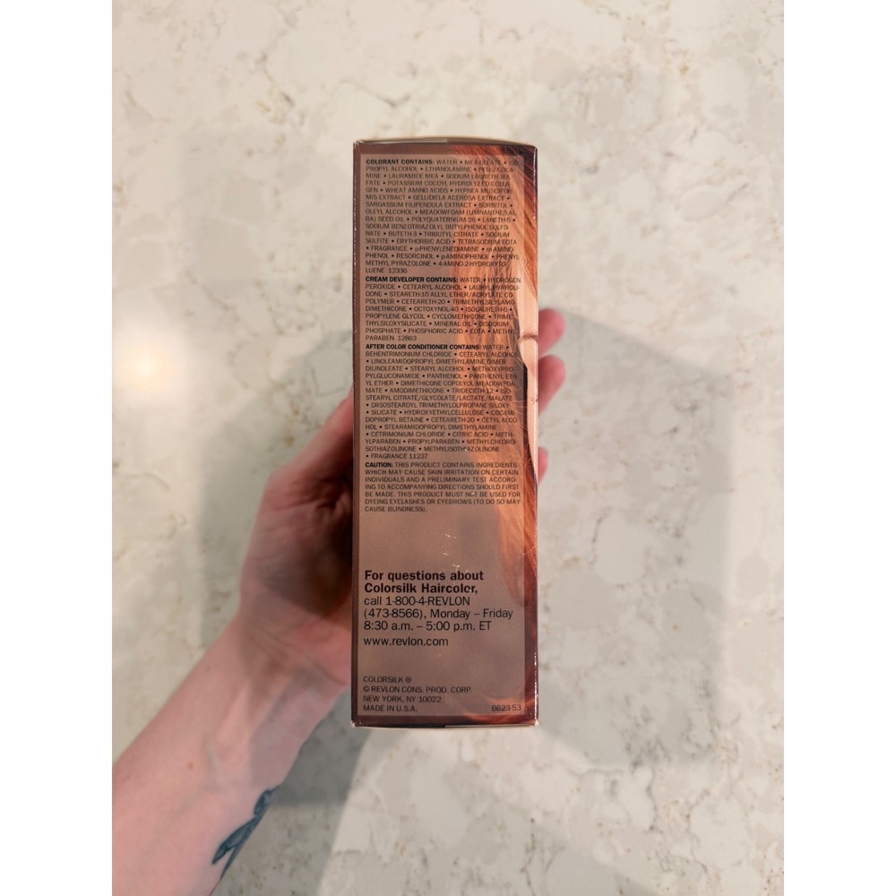 Revlon Colorsilk 53 5R Light Auburn Permanent Hair Color‎ Ammonia-Free New Box - Picture 4 of 5
